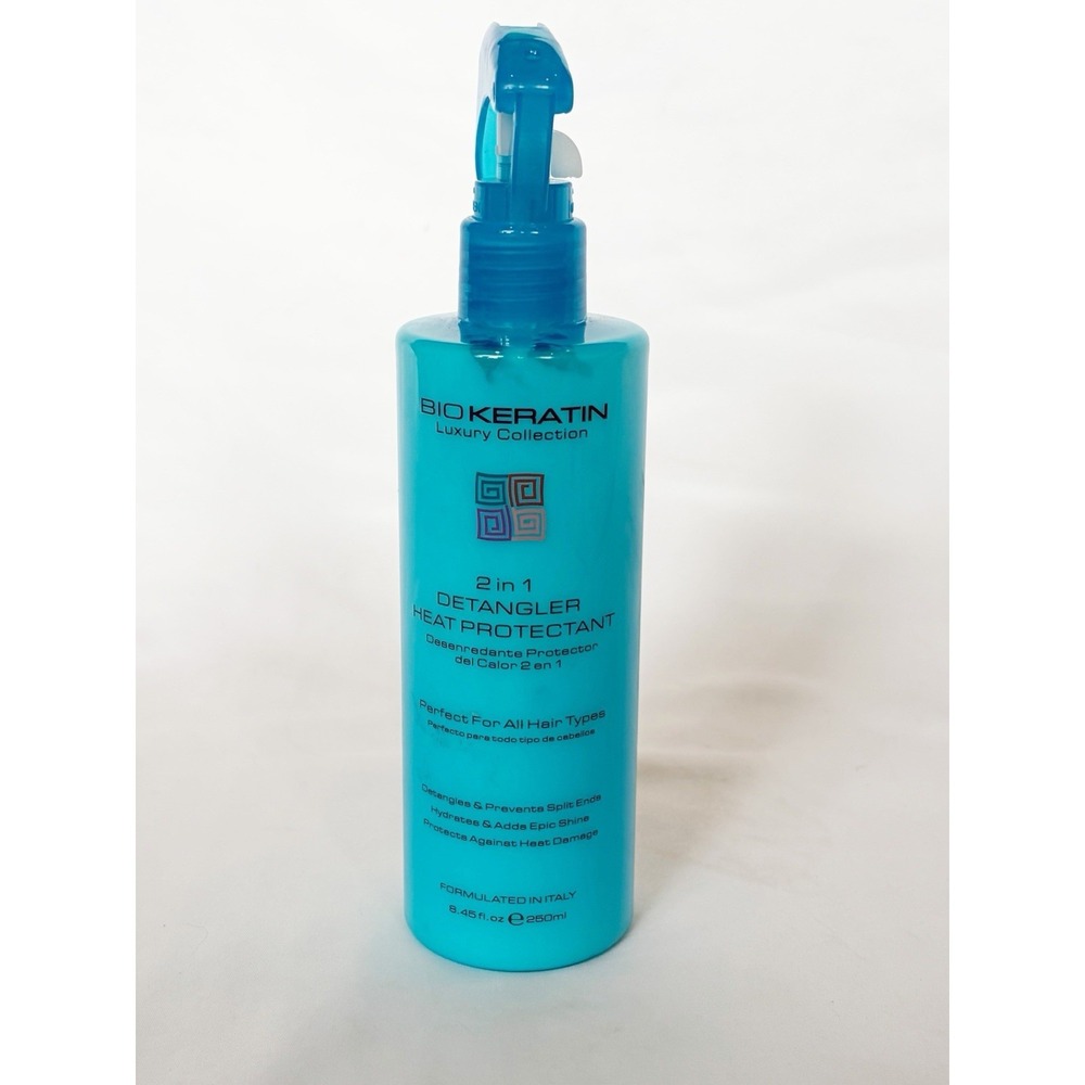 BIO KERATIN 2 IN 1 DETANGLER HEAT PROTECTANT 8.45 OZ / 250 ML